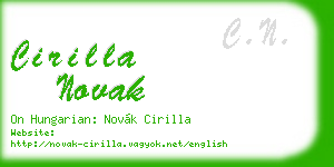 cirilla novak business card